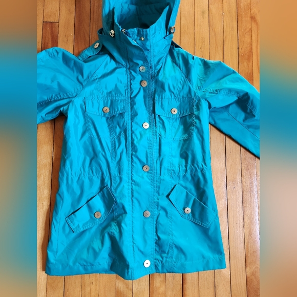 Nygard Black Label turquoise spring rain jacket in xs - Picture 2 of 8